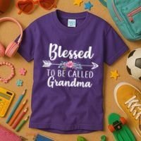 Blessed To Be Called Grandma Kids T-Shirt thumb 3