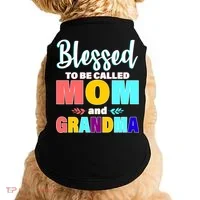 Blessed To Be Called Mom And Grandma Doggie Tank thumb 0