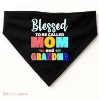 Blessed To Be Called Mom And Grandma USA-Made Doggie Bandana thumb 0