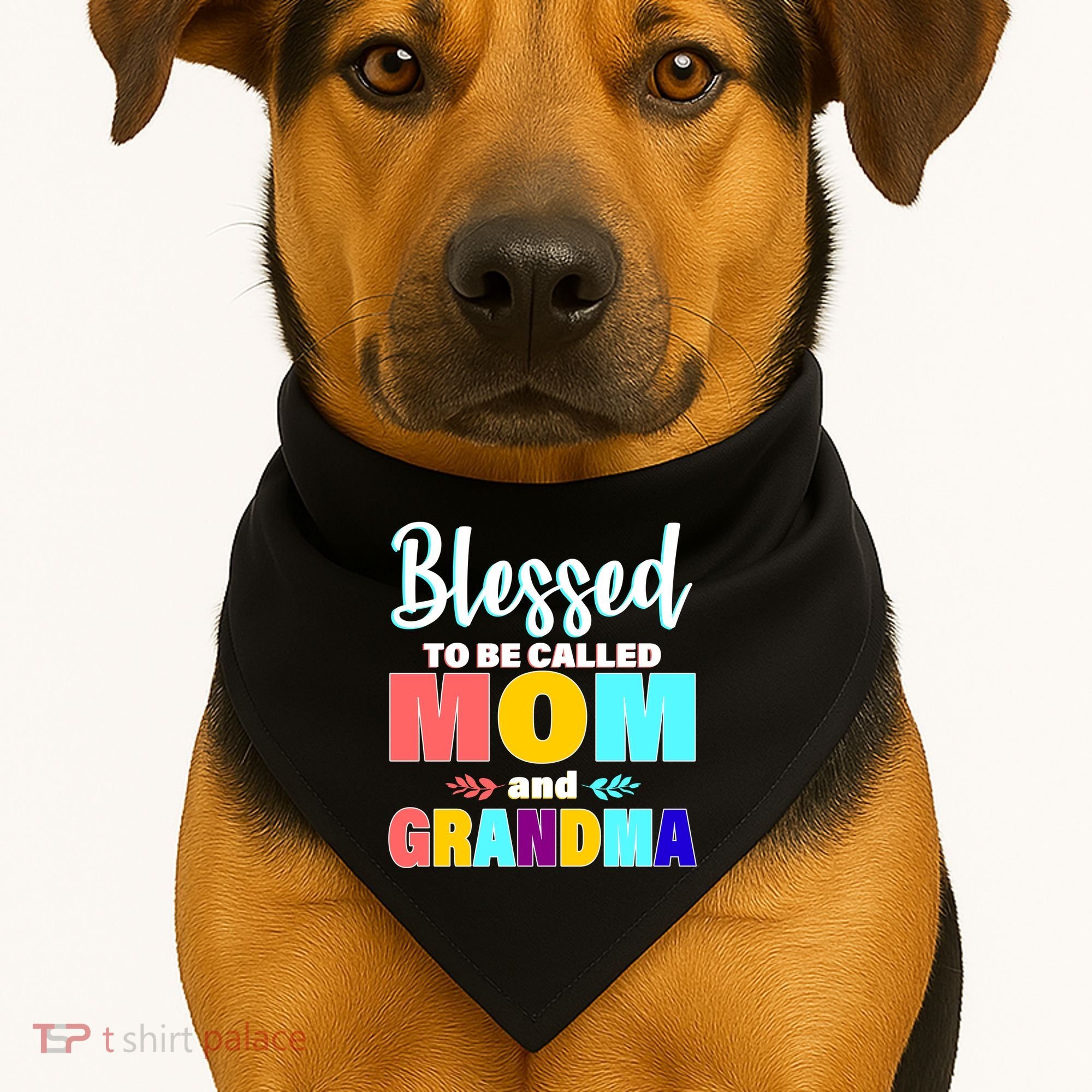 Blessed To Be Called Mom And Grandma USA-Made Doggie Bandana