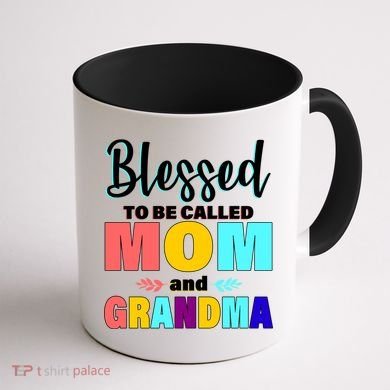 Blessed To Be Called Mom And Grandma Coffee Mug back