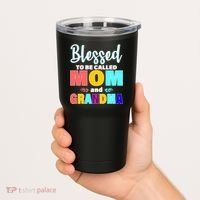 Blessed To Be Called Mom And Grandma Tumbler thumb 2