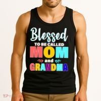 Blessed To Be Called Mom And Grandma Tank Top thumb 3