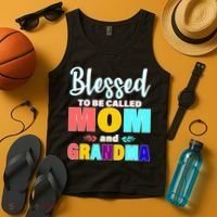 Blessed To Be Called Mom And Grandma Tank Top thumb 4