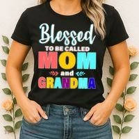 Blessed To Be Called Mom And Grandma Women's T-Shirt thumb 2