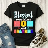 Blessed To Be Called Mom And Grandma Women's T-Shirt thumb 3