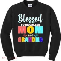 Blessed To Be Called Mom And Grandma Kids Sweatshirt thumb 0