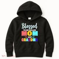 Blessed To Be Called Mom And Grandma Kids Hoodie thumb 0