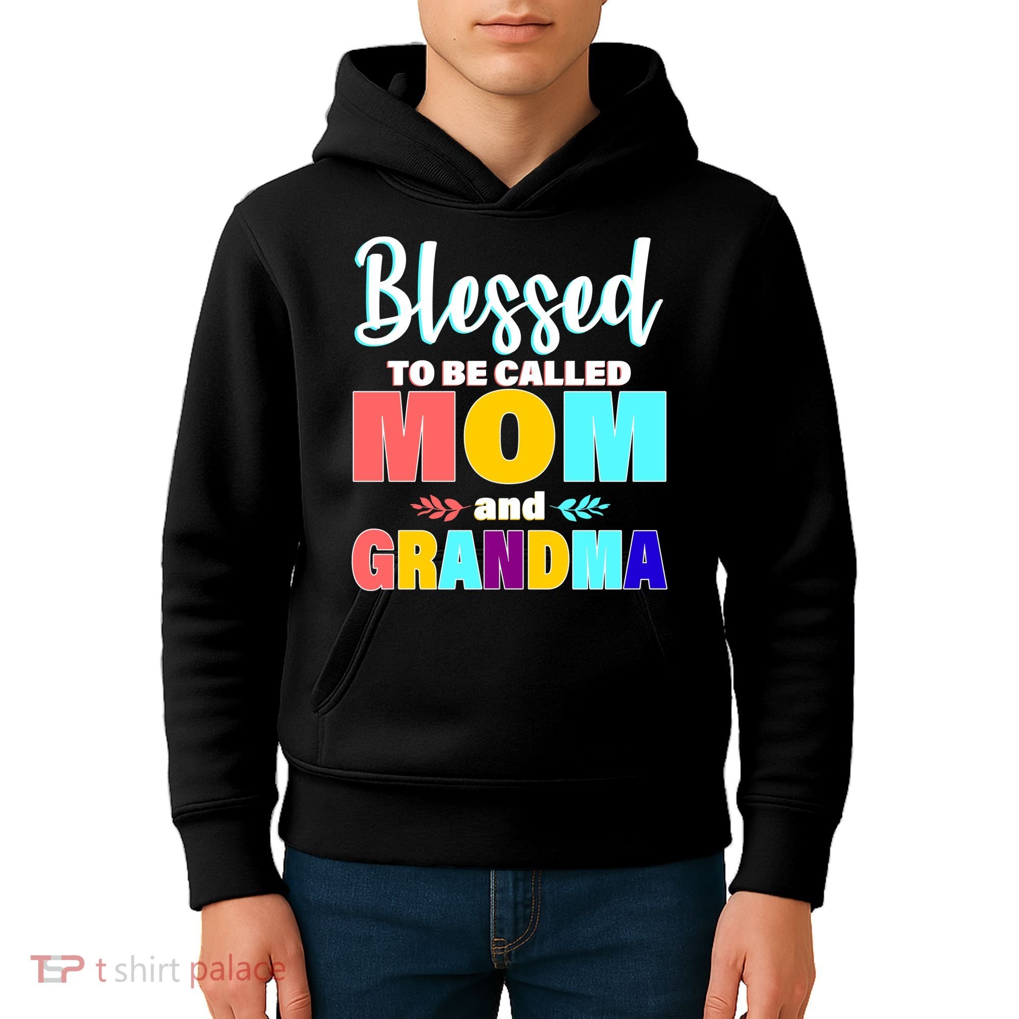 Blessed To Be Called Mom And Grandma Kids Hoodie