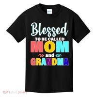 Blessed To Be Called Mom And Grandma Kids T-Shirt thumb 0