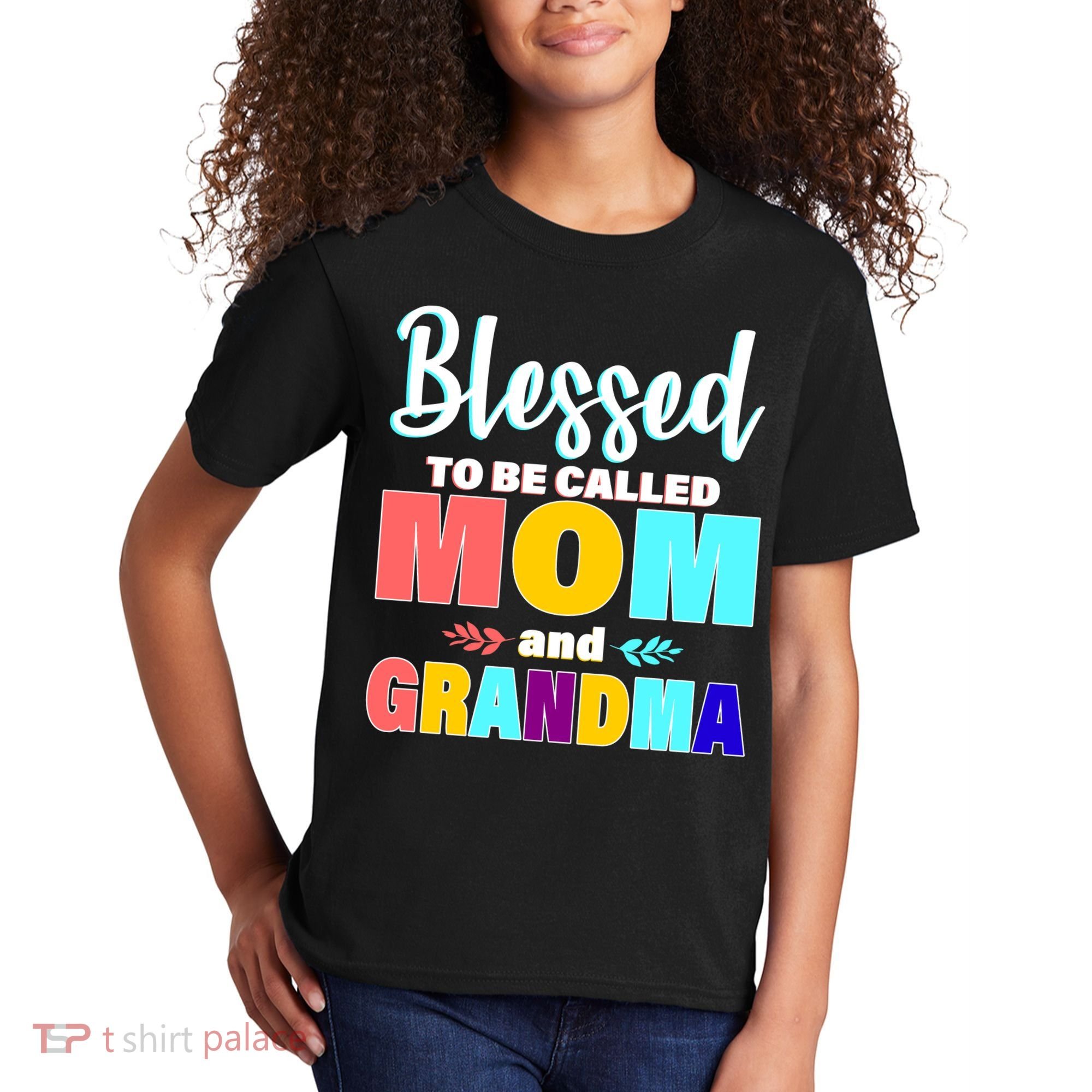 Blessed To Be Called Mom And Grandma Kids T-Shirt