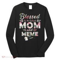 Blessed To Be Called Mom And Meme Long Sleeve Shirt thumb 0