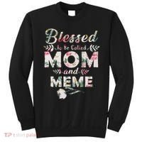 Blessed To Be Called Mom And Meme Sweatshirt thumb 0
