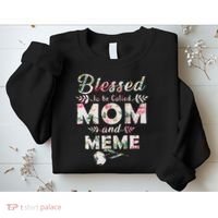 Blessed To Be Called Mom And Meme Sweatshirt thumb 2
