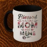 Blessed To Be Called Mom And Meme Coffee Mug thumb 2