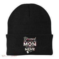 Blessed To Be Called Mom And Meme Beanie thumb 0