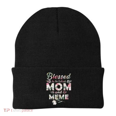 Blessed To Be Called Mom And Meme Beanie