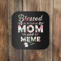 Blessed To Be Called Mom And Meme Coaster thumb 0