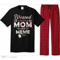 Blessed To Be Called Mom And Meme Pajama Set thumb 0