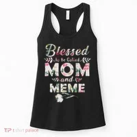 Blessed To Be Called Mom And Meme Women's Tank Top thumb 0