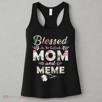 Blessed To Be Called Mom And Meme Women's Tank Top thumb 3