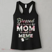 Blessed To Be Called Mom And Meme Women's Tank Top thumb 3