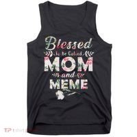 Blessed To Be Called Mom And Meme Tank Top thumb 0