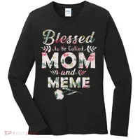Blessed To Be Called Mom And Meme Women's Long Sleeve Shirt thumb 0