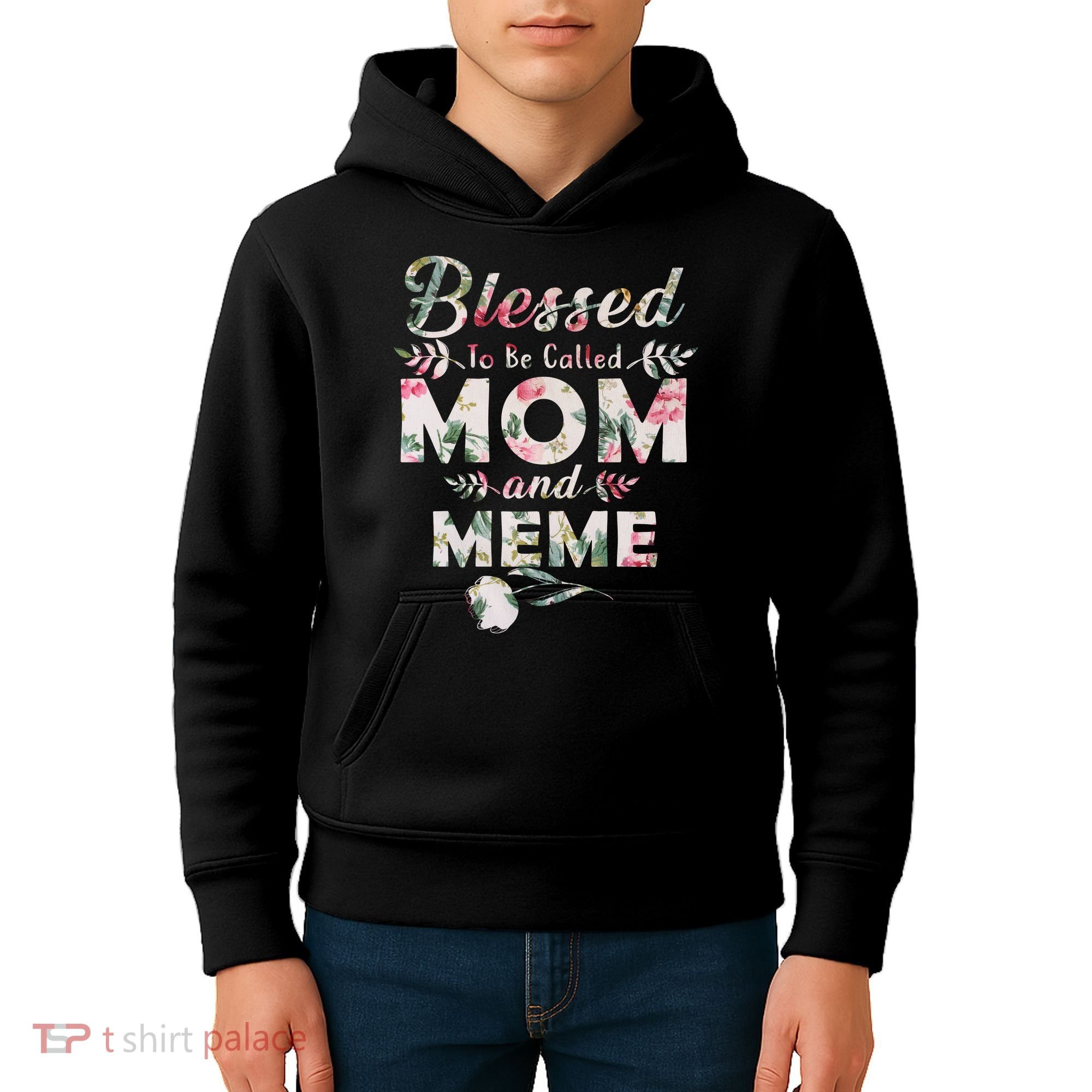 Blessed To Be Called Mom And Meme Kids Hoodie