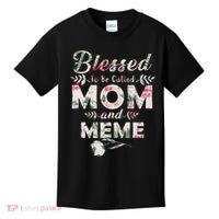 Blessed To Be Called Mom And Meme Kids T-Shirt thumb 0