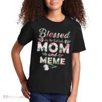 Blessed To Be Called Mom And Meme Kids T-Shirt thumb 2