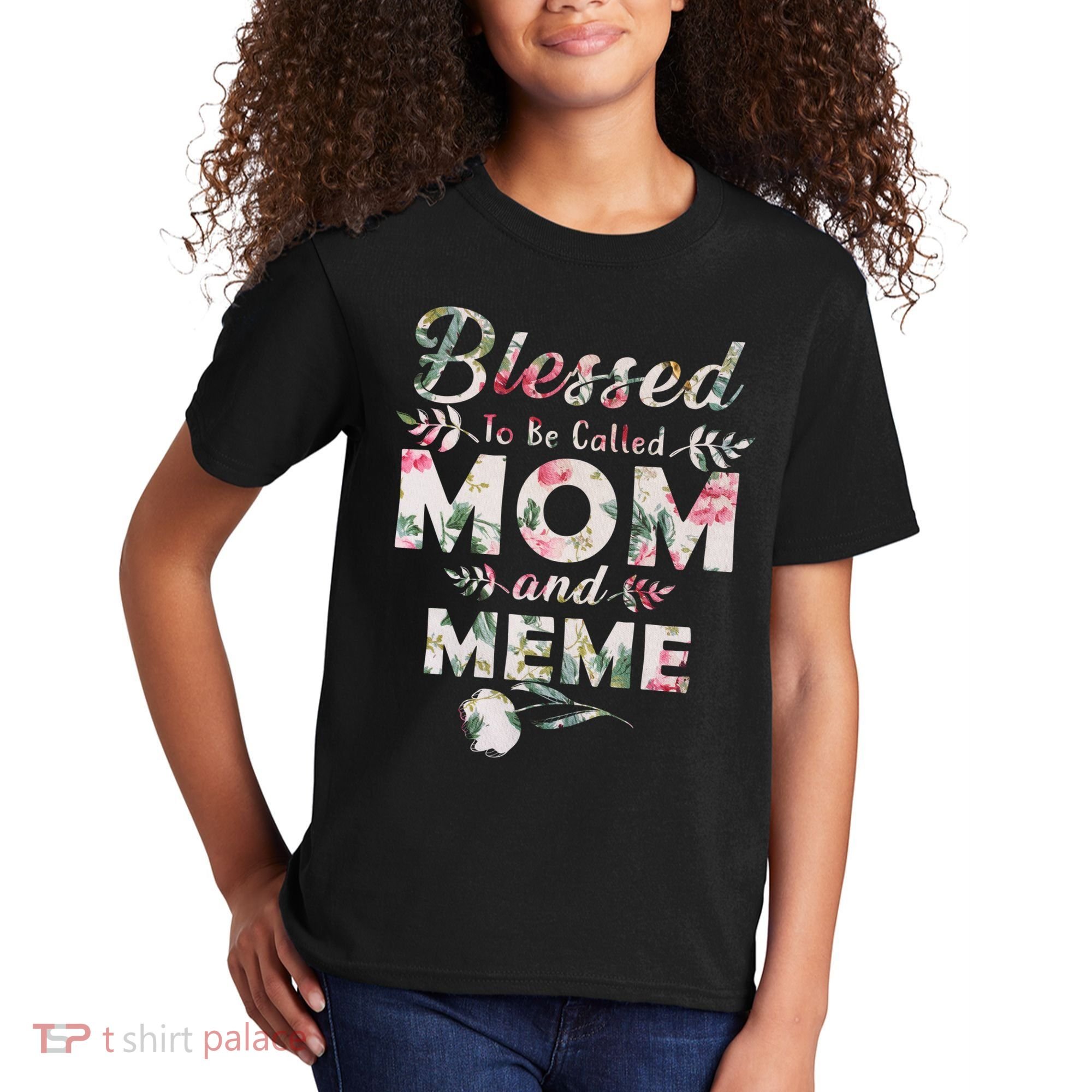 Blessed To Be Called Mom And Meme Kids T-Shirt