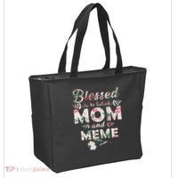 Blessed To Be Called Mom And Meme Tote Bag thumb 2