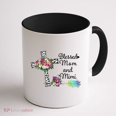 Blessed To Be Called Mom And Mimi Coffee Mug back