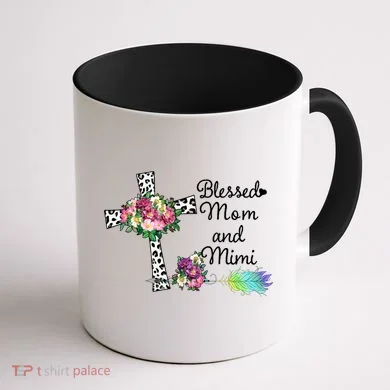 Blessed To Be Called Mom And Mimi Coffee Mug back
