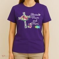 Blessed To Be Called Mom And Mimi T-Shirt thumb 4