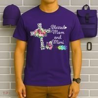 Blessed To Be Called Mom And Mimi T-Shirt thumb 6