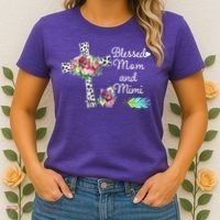 Blessed To Be Called Mom And Mimi Women's T-Shirt thumb 2