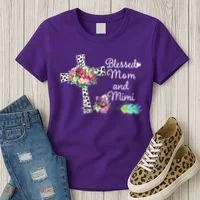 Blessed To Be Called Mom And Mimi Women's T-Shirt thumb 3