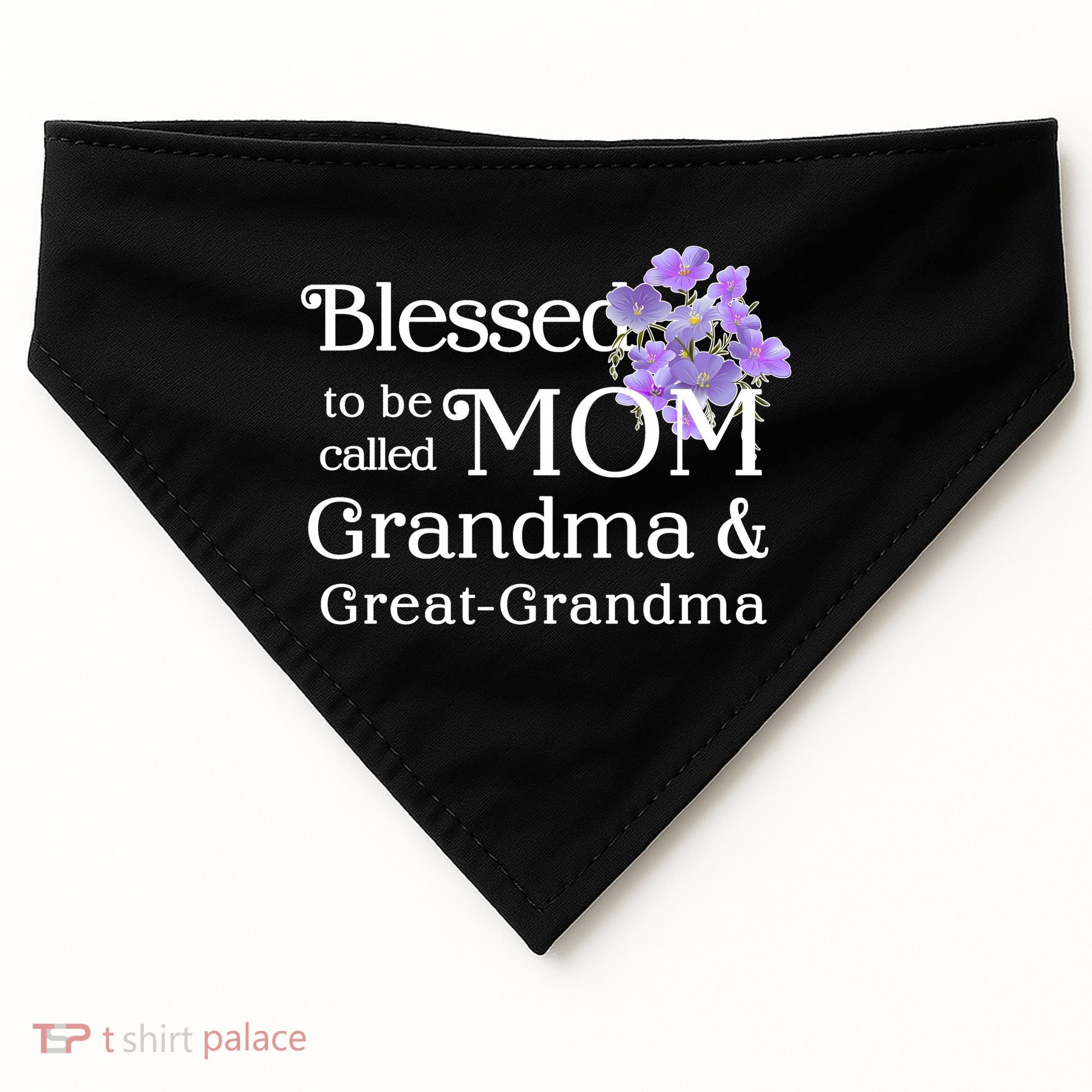 Blessed To Be Called Mom Grandma & Great Grandma USA-Made Doggie Bandana