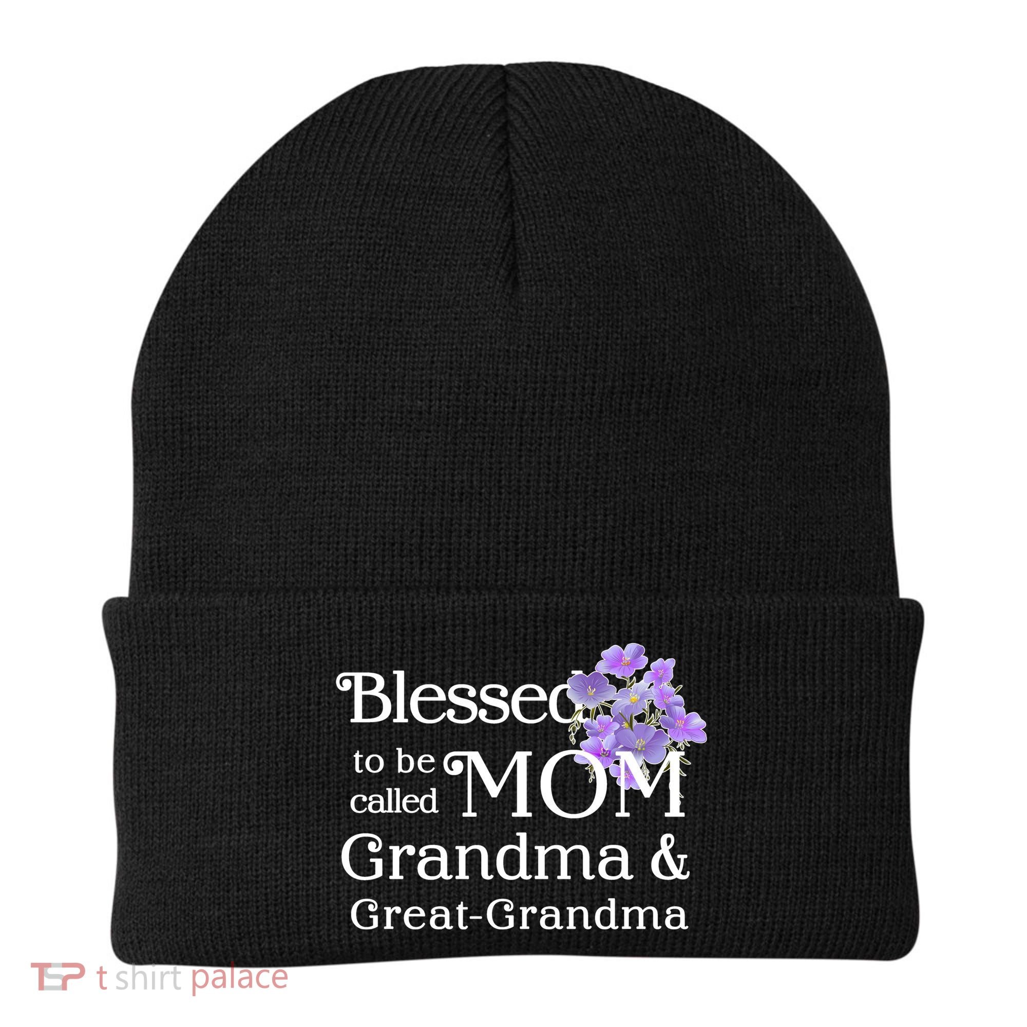 Blessed To Be Called Mom Grandma & Great Grandma Beanie