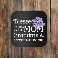 Blessed To Be Called Mom Grandma & Great Grandma Coaster thumb 0