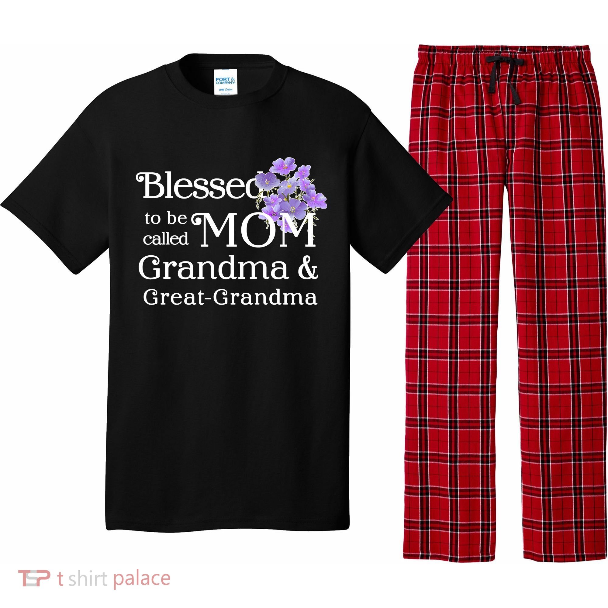 Blessed To Be Called Mom Grandma & Great Grandma Pajama Set
