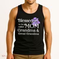 Blessed To Be Called Mom Grandma & Great Grandma Tank Top thumb 3