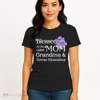 Blessed To Be Called Mom Grandma & Great Grandma Women's T-Shirt thumb 4