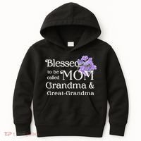 Blessed To Be Called Mom Grandma & Great Grandma Kids Hoodie thumb 0
