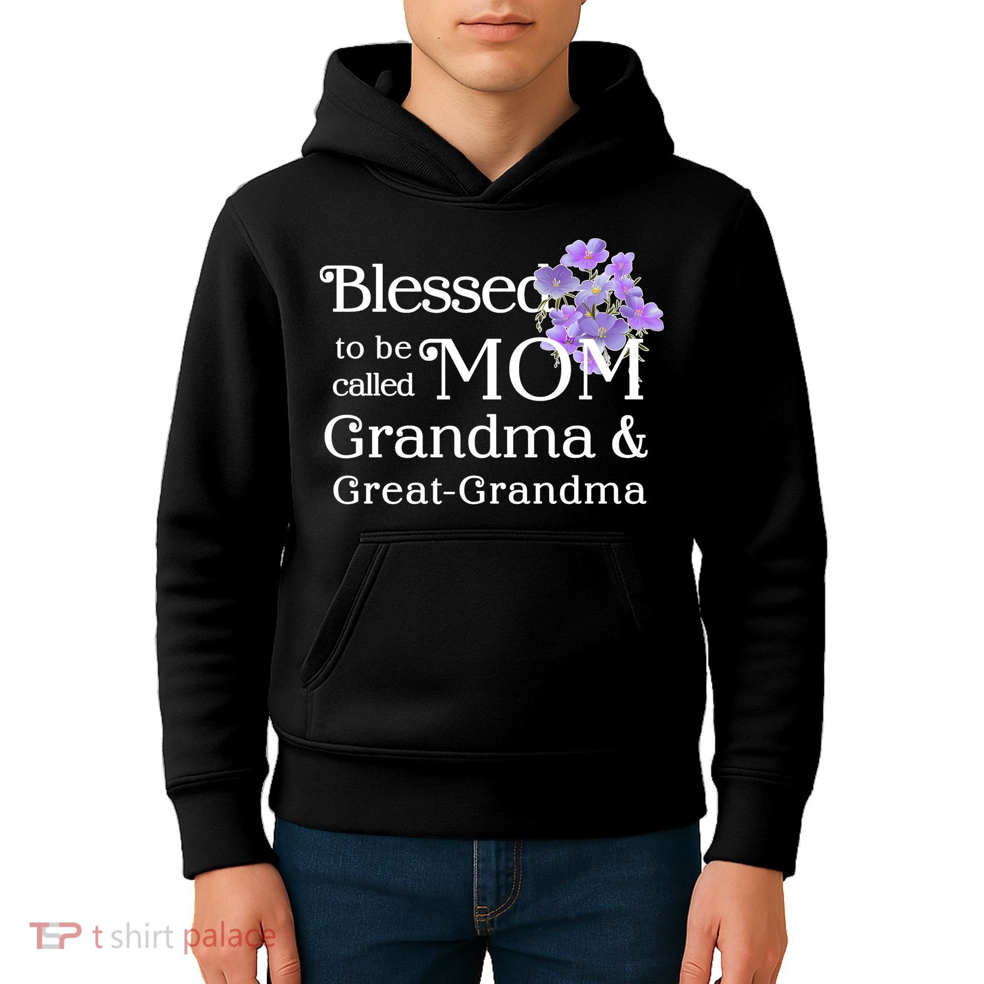 Blessed To Be Called Mom Grandma & Great Grandma Kids Hoodie