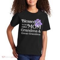 Blessed To Be Called Mom Grandma & Great Grandma Kids T-Shirt thumb 2