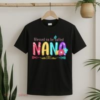 Blessed To Be Called Nana Cute Floral  T-Shirt thumb 2