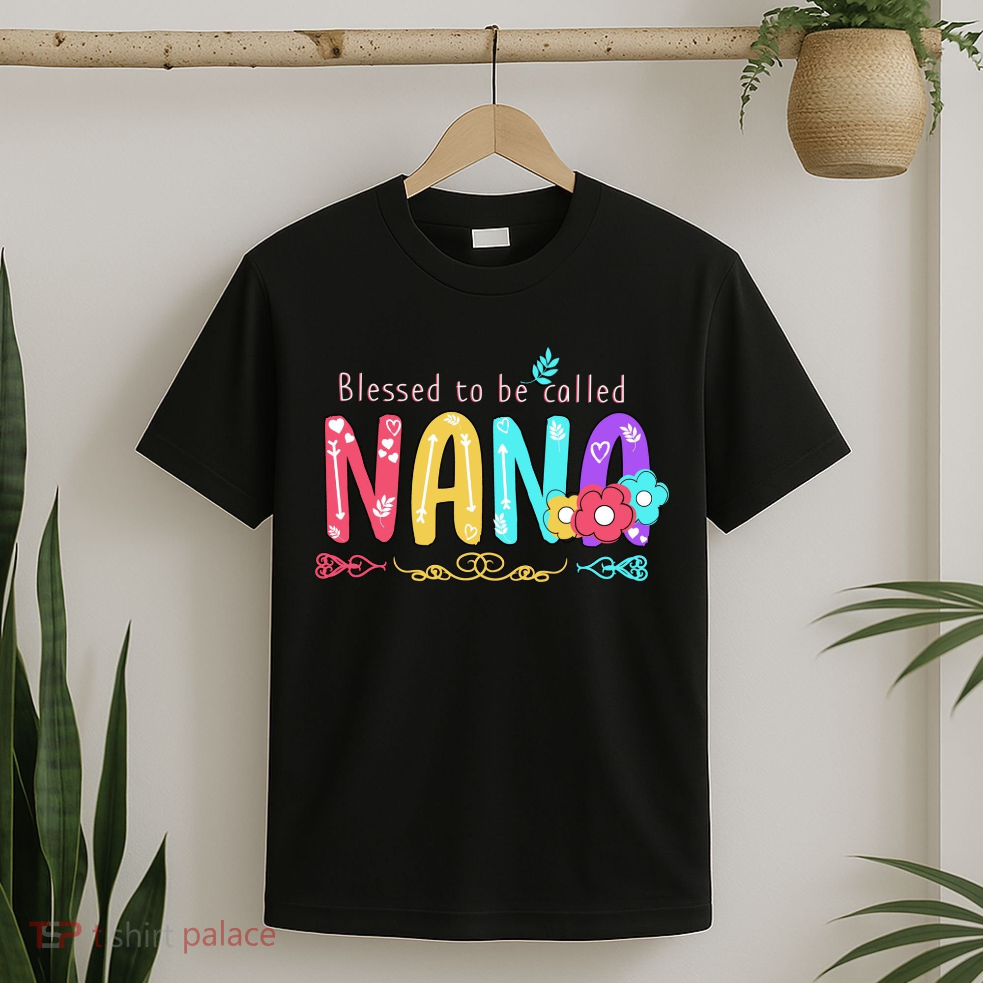 Blessed To Be Called Nana Cute Floral  T-Shirt